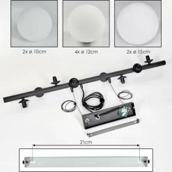 Chehalis Suspension, Boule lumineuse, Suspension Blanc, 8 lumières