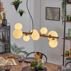 Chehalis Suspension, Boule lumineuse, Suspension Blanc, 8 lumières