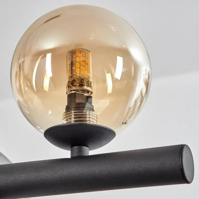 Chehalis Suspension, Boule lumineuse, Suspension Ambre, Fumé, 10 lumières