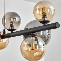 Chehalis Suspension, Boule lumineuse, Suspension Ambre, Fumé, 10 lumières