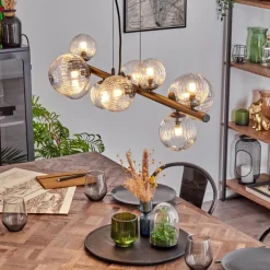 Chehalis Suspension, Boule lumineuse, Suspension Clair, 10 lumières