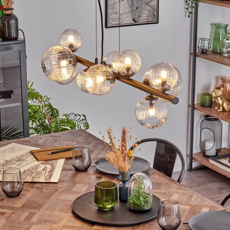 Chehalis Suspension, Boule lumineuse, Suspension Clair, 10 lumières