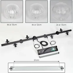Chehalis Suspension, Boule lumineuse, Suspension Clair, 10 lumières