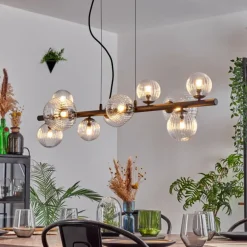 Chehalis Suspension, Boule lumineuse, Suspension Clair, 10 lumières