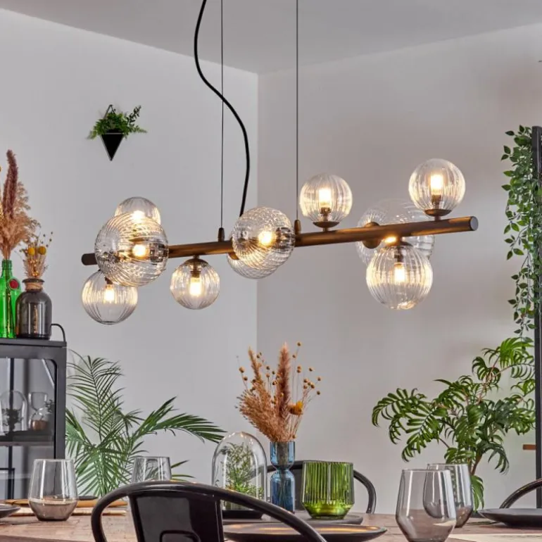 Chehalis Suspension, Boule lumineuse, Suspension Clair, 10 lumières