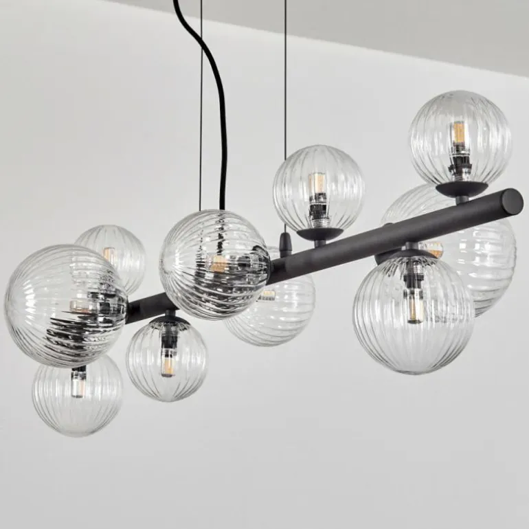 Chehalis Suspension, Boule lumineuse, Suspension Clair, 10 lumières