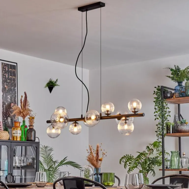 Chehalis Suspension, Boule lumineuse, Suspension Clair, 10 lumières