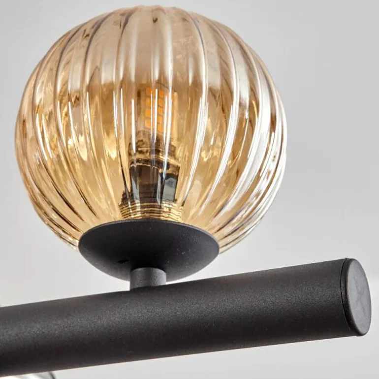 Chehalis Suspension, Boule lumineuse, Suspension Ambre, Fumé, 10 lumières