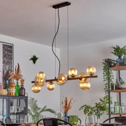 Chehalis Suspension, Boule lumineuse, Suspension Ambre, 10 lumières