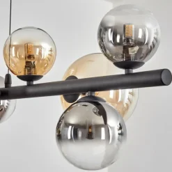 Chehalis Suspension, Boule lumineuse, Suspension Ambre, Clair, Fumé, 10 lumières