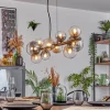 Chehalis Suspension, Boule lumineuse, Suspension Ambre, Clair, Fumé, 10 lumières