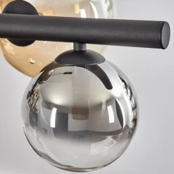 Chehalis Suspension, Boule lumineuse, Suspension Ambre, Clair, Fumé, 8 lumières