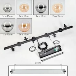 Chehalis Suspension, Boule lumineuse, Suspension Ambre, Clair, Fumé, 8 lumières
