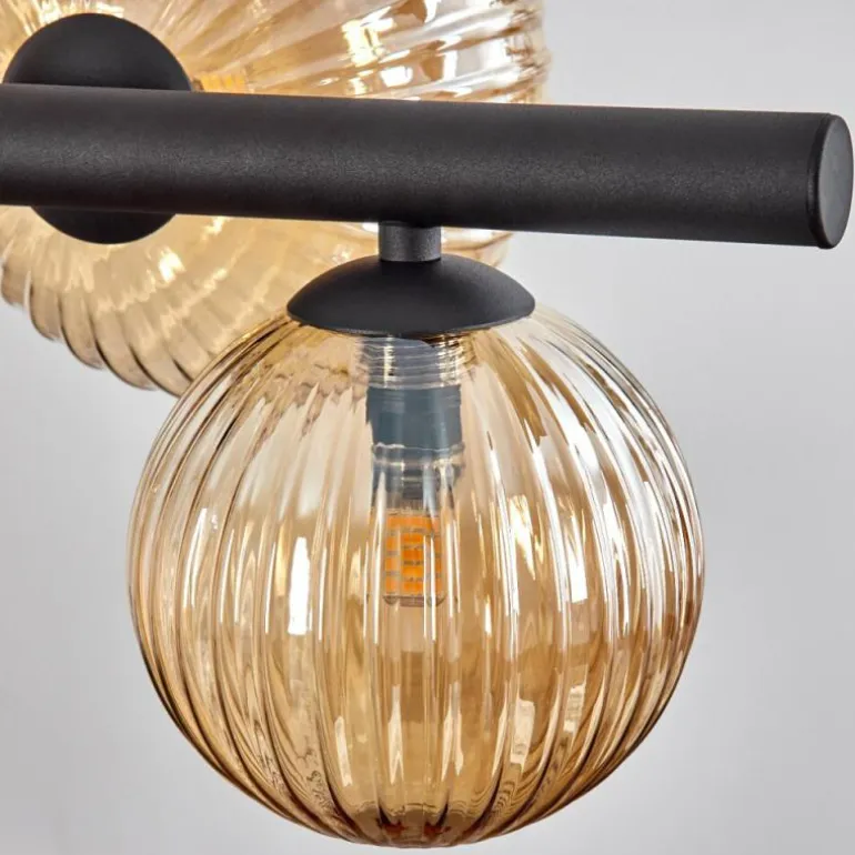 Chehalis Suspension, Boule lumineuse, Suspension Ambre, 8 lumières