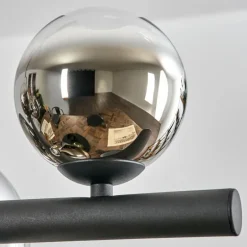 Chehalis Suspension, Boule lumineuse, Suspension Chrome, Clair, Fumé, 10 lumières