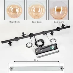 Chehalis Suspension, Boule lumineuse, Suspension Ambre, Clair, 8 lumières