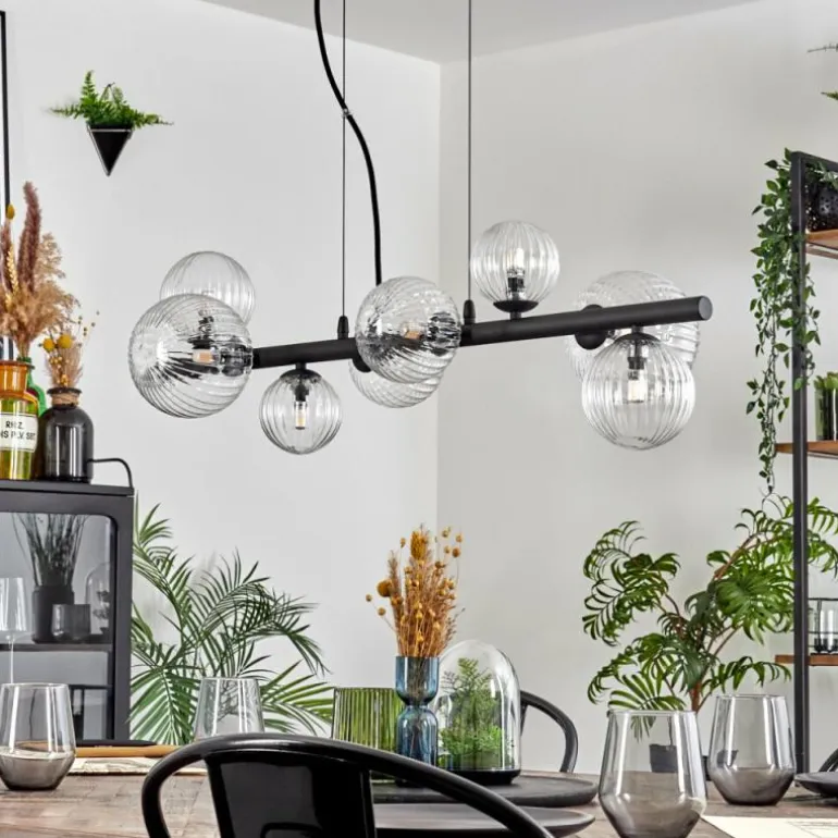 Chehalis Suspension, Boule lumineuse, Suspension Clair, 8 lumières