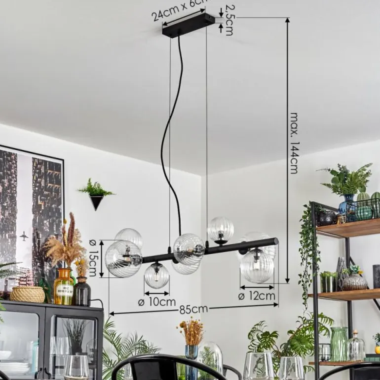 Chehalis Suspension, Boule lumineuse, Suspension Clair, 8 lumières