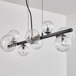 Chehalis Suspension, Boule lumineuse, Suspension Clair, 8 lumières