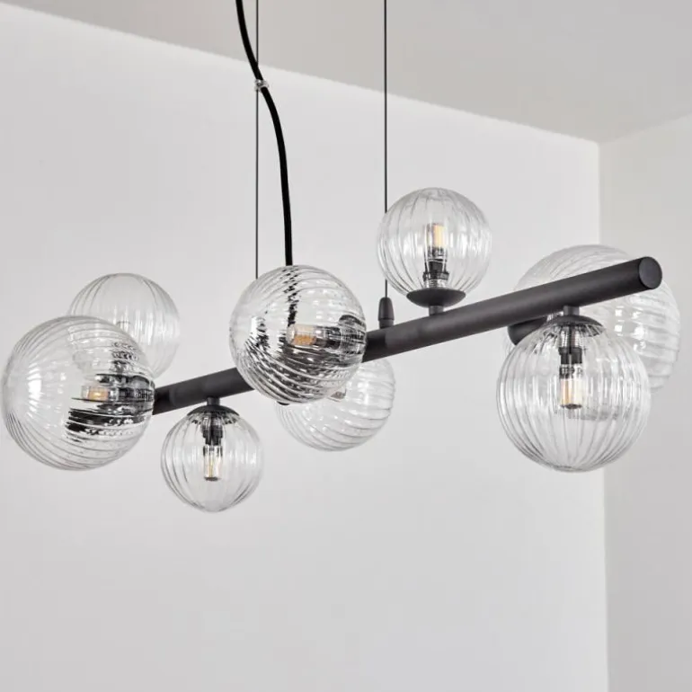 Chehalis Suspension, Boule lumineuse, Suspension Clair, 8 lumières