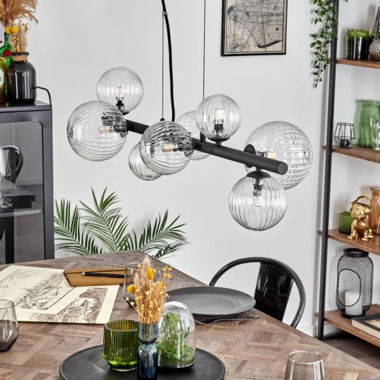 Chehalis Suspension, Boule lumineuse, Suspension Clair, 8 lumières