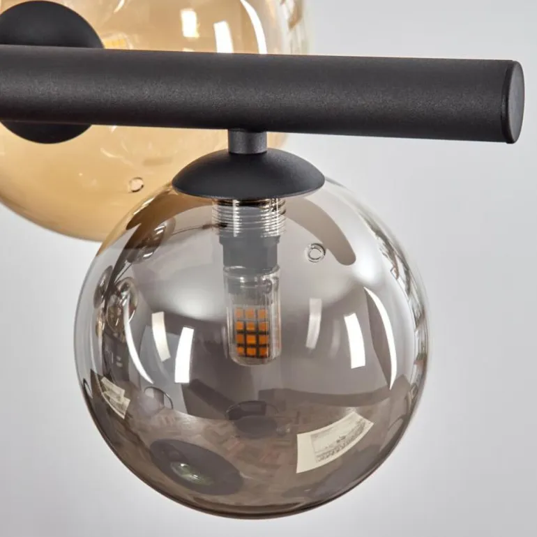 Chehalis Suspension, Boule lumineuse, Suspension Ambre, Fumé, 8 lumières