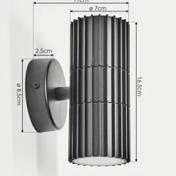 Cidral Lampe murale d´extérieur, Luminaire Up & Down Noir, 2 lumières