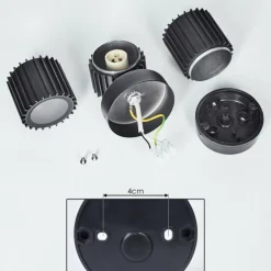 Cidral Lampe murale d´extérieur, Luminaire Up & Down Noir, 2 lumières