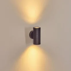 Cidral Lampe murale d´extérieur, Luminaire Up & Down Noir, 2 lumières