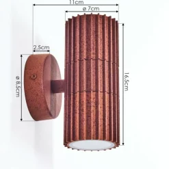 Cidral Lampe murale d´extérieur, Luminaire Up & Down Rouille, 2 lumières