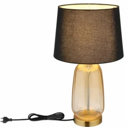 Classy Lampe à poser Luminaires Globo Lighting Ambre, Laiton, 1 lumière