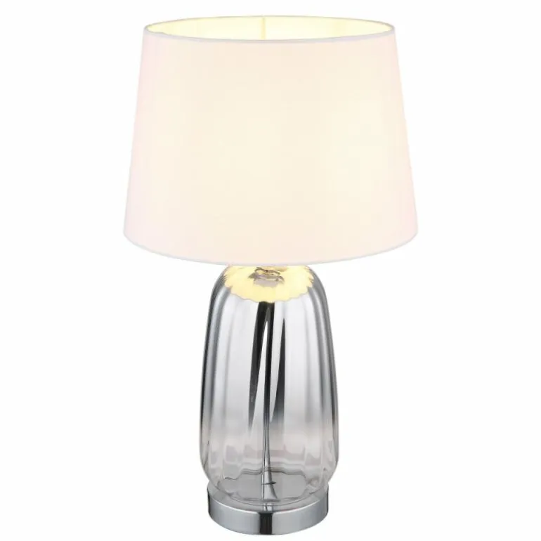 Classy Lampe à poser Luminaires Globo Lighting Chrome, Argenté, 1 lumière