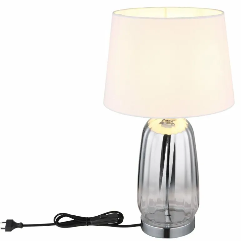Classy Lampe à poser Luminaires Globo Lighting Chrome, Argenté, 1 lumière
