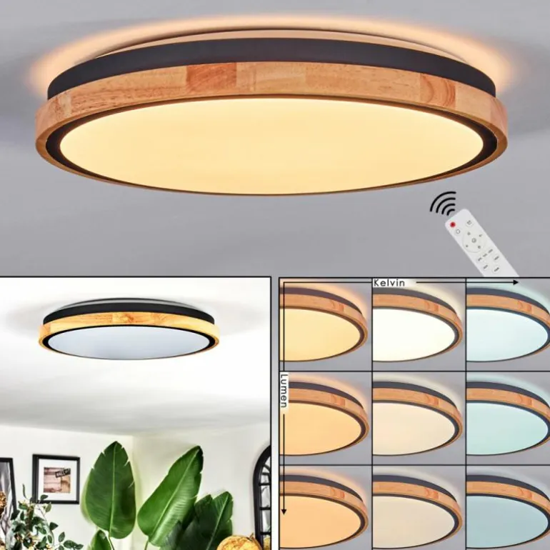 Coentral Plafonnier, Panel LED Blanc, 1 lumière, Télécommandes