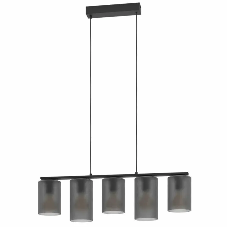 COLOMERA Suspension Luminaires Eglo Noir, 5 lumières