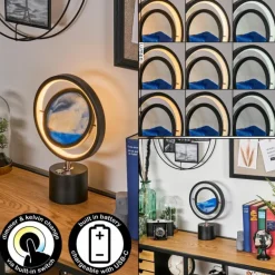 Cotas Lampe à poser LED Noir, 1 lumière