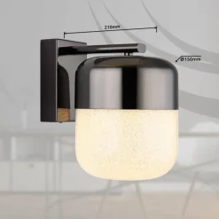 Cristallica Applique murale Luminaires Globo Lighting LED Anthracite, 1 lumière