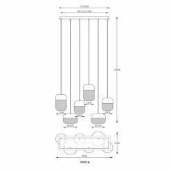 Cristallica Suspension Luminaires Globo Lighting LED Anthracite, 1 lumière