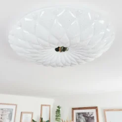 Cyran Plafonnier LED Blanc, 1 lumière, Télécommandes