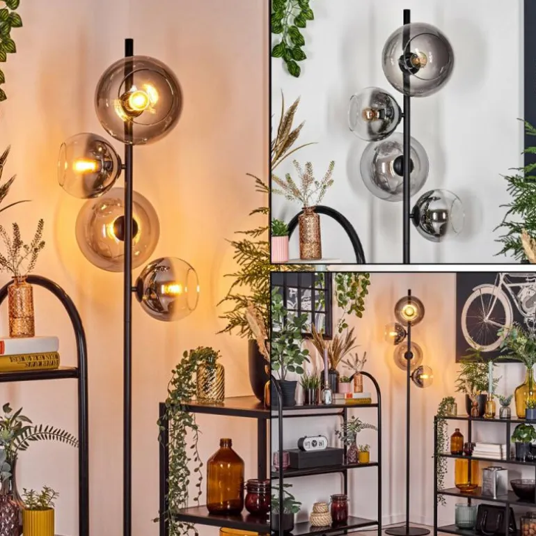 Dagan Lampadaire Clair, Fumé, 4 lumières