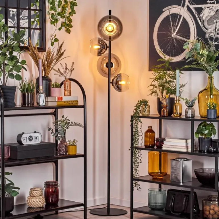 Dagan Lampadaire Clair, Fumé, 4 lumières