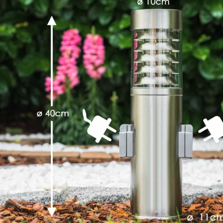 Dakar Borne lumineuse Acier inoxydable, 1 lumière