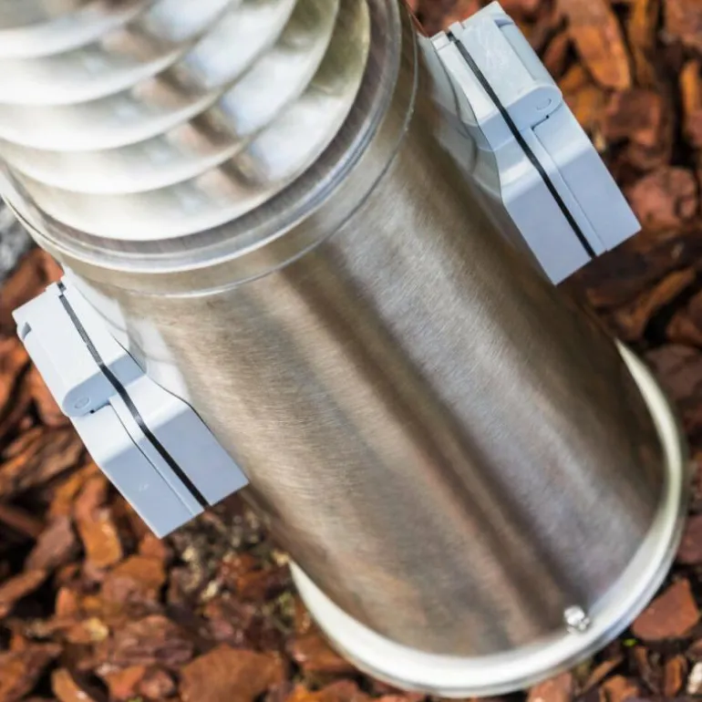 Dakar Borne lumineuse Acier inoxydable, 1 lumière