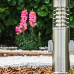 Dakar Borne lumineuse Acier inoxydable, 1 lumière