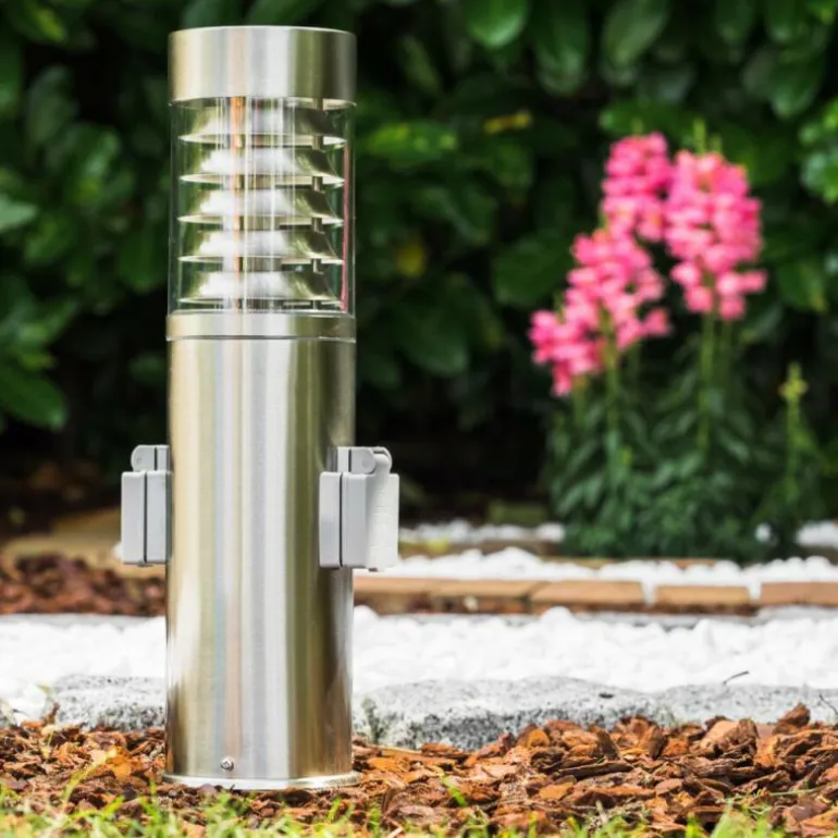 Dakar Borne lumineuse Acier inoxydable, 1 lumière