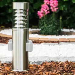 Dakar Borne lumineuse Acier inoxydable, 1 lumière