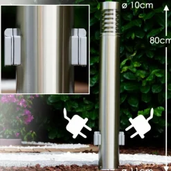 Dakar Eclairage de chemin Acier inoxydable, 1 lumière