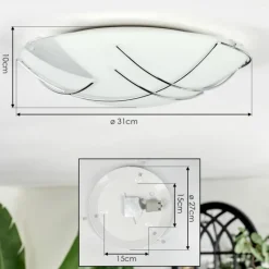 Davin Plafonnier Blanc, 1 lumière