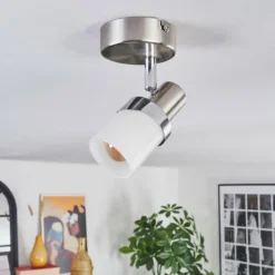 Davor Plafonnier, Spot de plafond Chrome, Nickel mat, 1 lumière