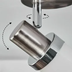 Davor Plafonnier, Spot de plafond Chrome, Nickel mat, 1 lumière
